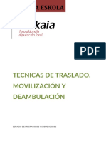 Técnicas de Traslado, Movilización