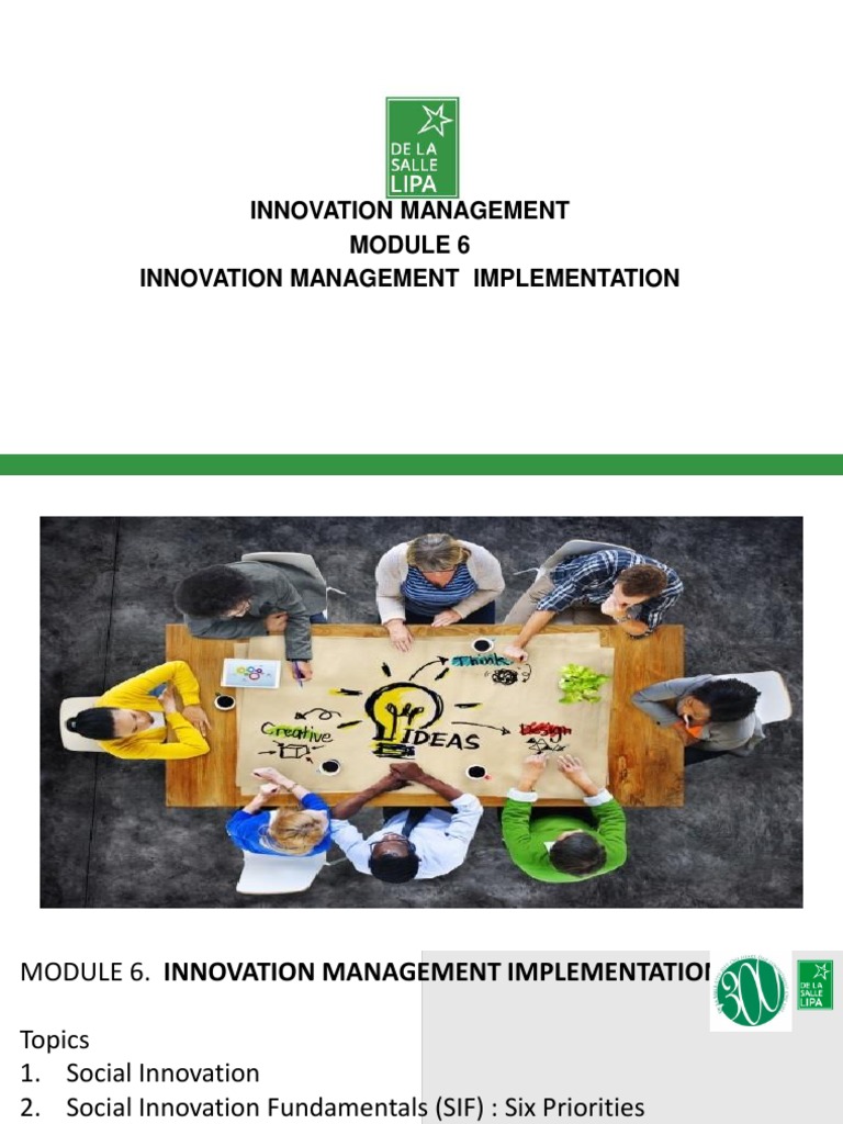 INNOVMA Module 6.3 Innovation Implementation | PDF | Innovation ...