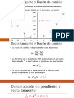 Razon de Cambio y Recta Tangente