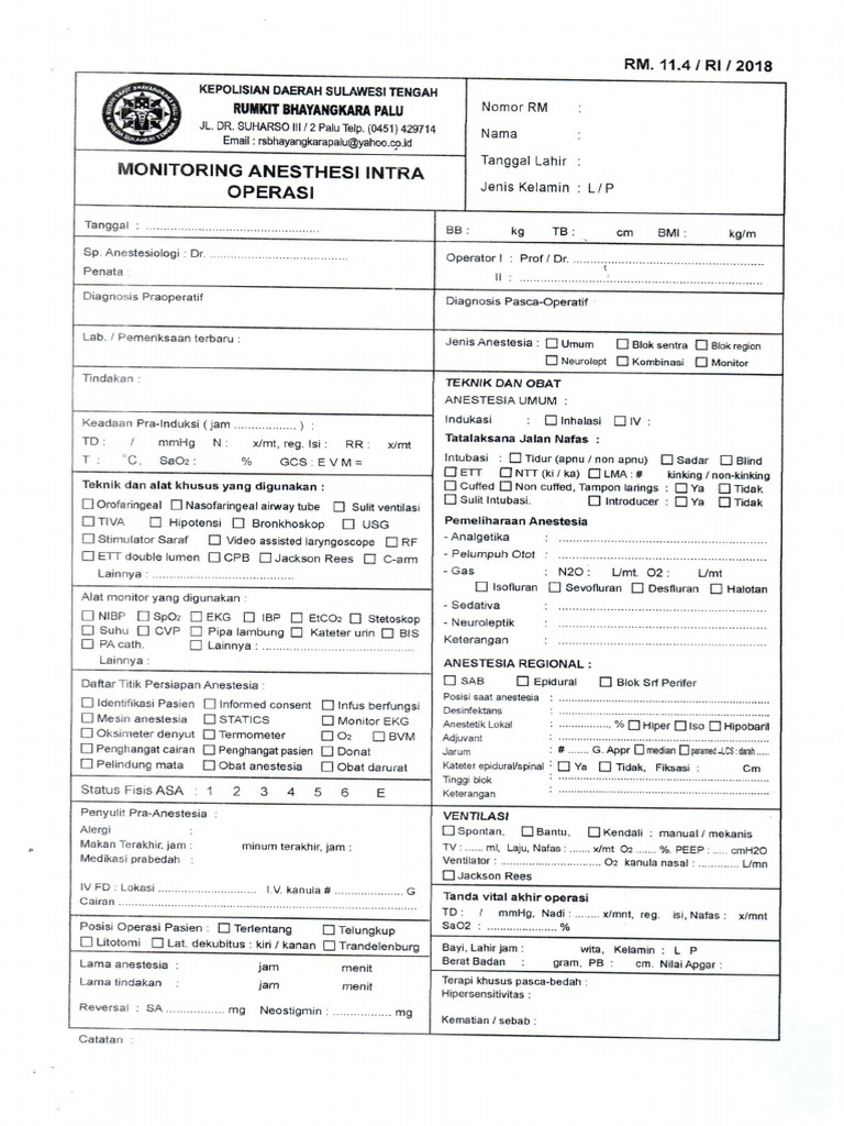 Pab 2 1 Ep 3 Form Anastesi Pdf