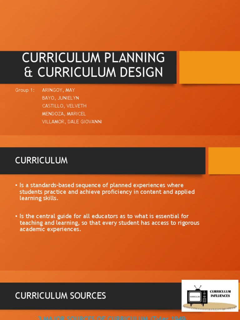 Curriculum Planning Sample