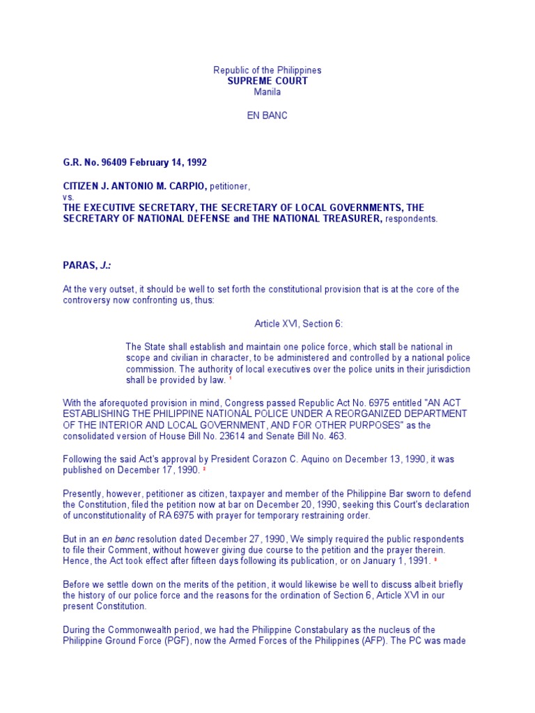 5 Meaning of Constitutional Mandate For The Police To Be Civilian in