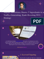 Samuel Bellettiere Shares 5 Ingredients To A Traffic-Generating, Rank-Boosting SEO Strategy.