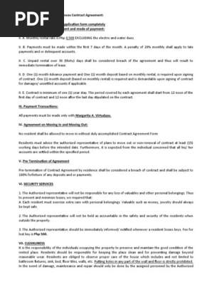 Rental Contract