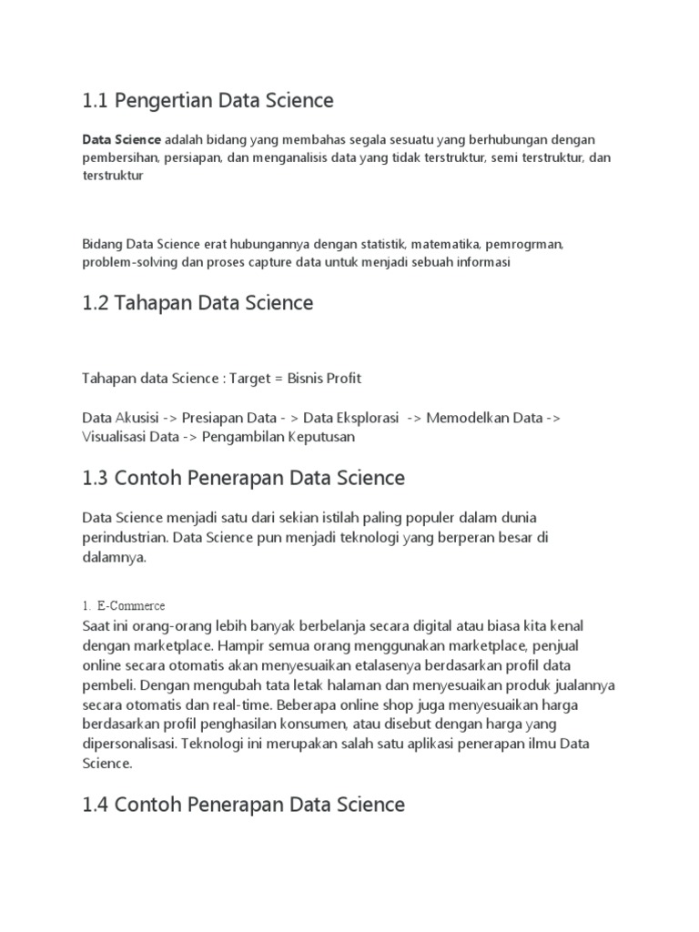 Data Science Fundamental | PDF | Bisnis | Pengelolaan Keuangan & Uang