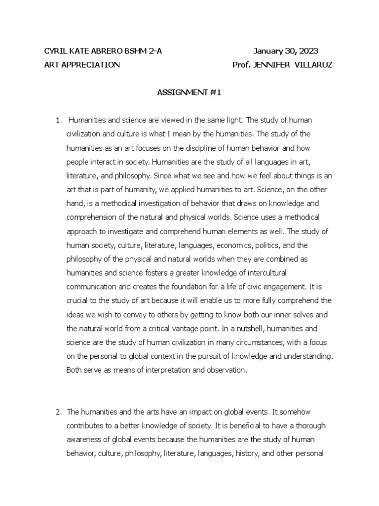 Understanding Art Through Humanities | PDF | Humanities | Emotions