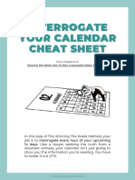 Lifehack Method Interrogate Your Calendar Cheat Sheet