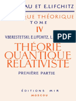 Landau, Lifchitz - Physique Théorique Vol 04 - Théorie Quantique Relativiste - Premiere Parte - Mir - 1972