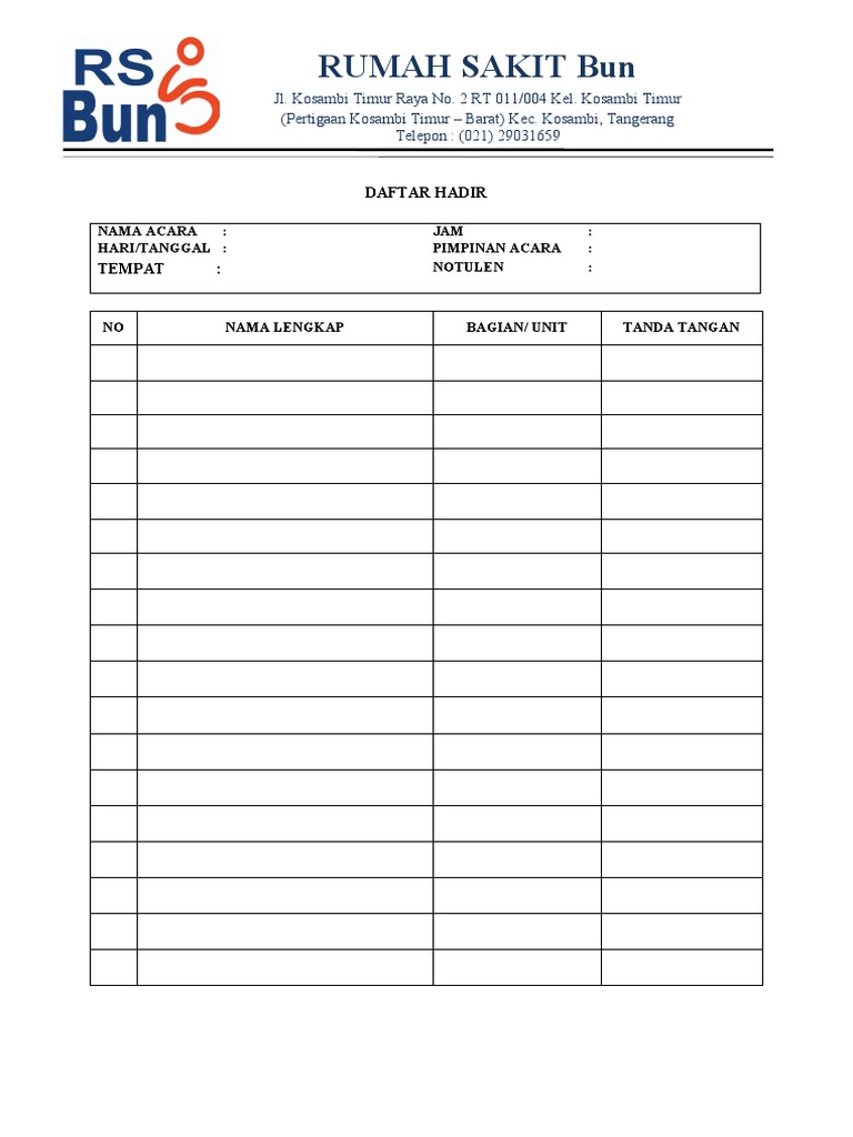 Absensi Kehadiran Acara 2022 PDF
