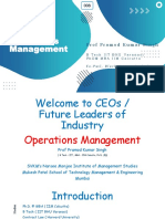 008 Operations Management Prof PKSINGH IITIIM NMIMS