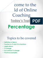 Percentage Online Coaching