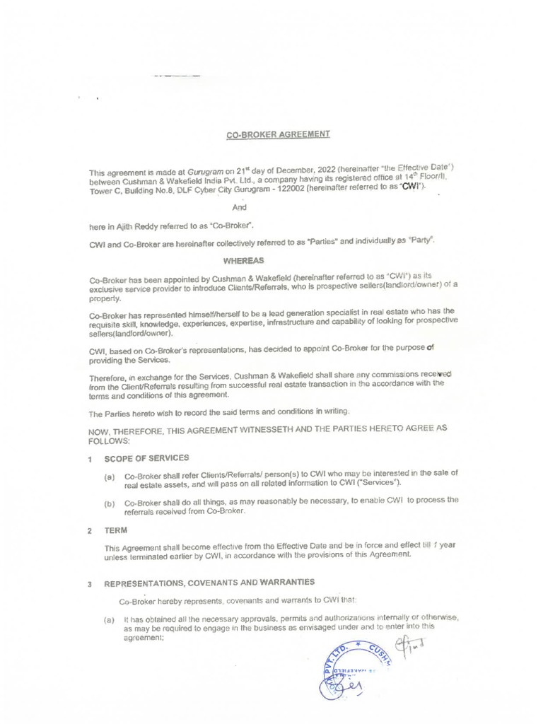Co Broker Agreement PDF