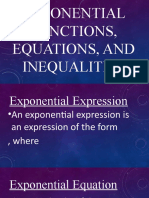 Exponential Functions, Equations, and Inequalities