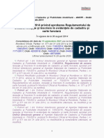 Ordin 700 2014 Privind Aprobarea Regulamentului de Avizare Receptie Si Inscriere in Evidentele de Cadastru Si Carte Funciara