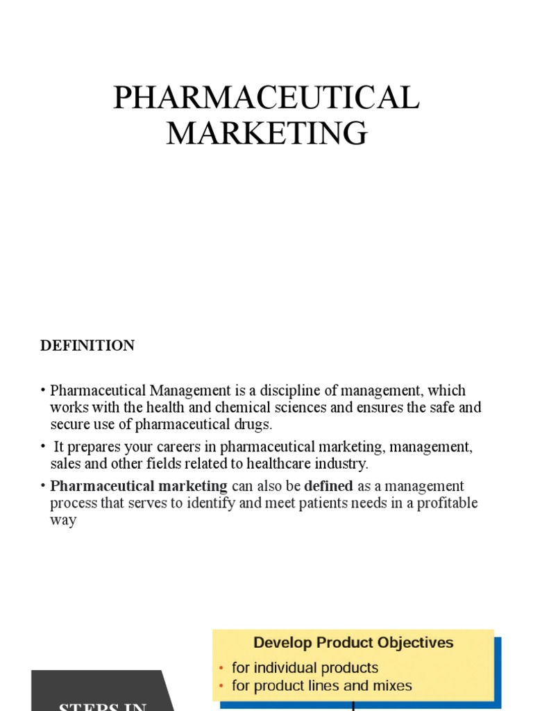 Pharmaceutical Marketing Overview | PDF | Marketing | Supply Chain