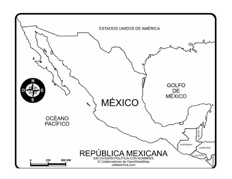 Mapa de Mexico Sin Division Politica | PDF