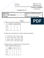 Paper 2 Respiration