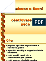 Organizace A Řízení Ošetřovatelské Péče