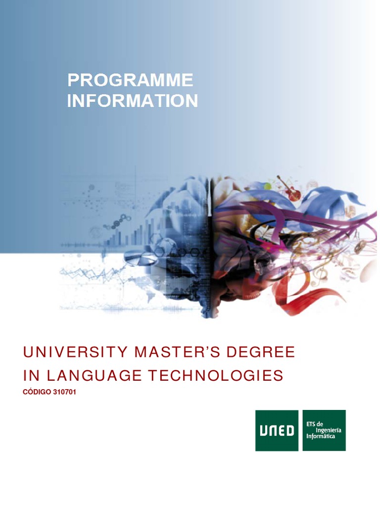 University Master's Degree in Language Technologies A Comprehensive