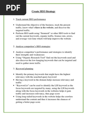 SEO Strategy