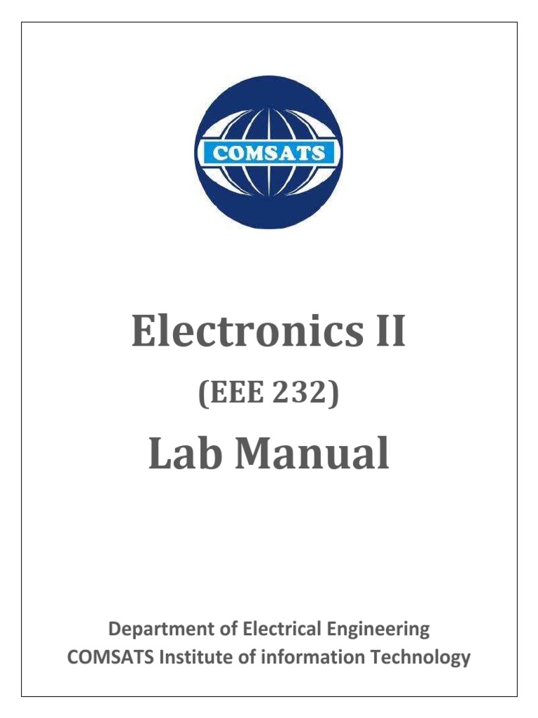Electronics II EEE 232 PDF Amplifier Electrical Network