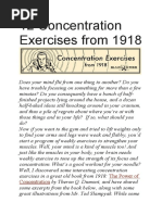 12 Concentration Exercises From 1918