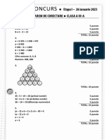 Barem Concurs GMJ Ianuarie 2023 Clasa Iii