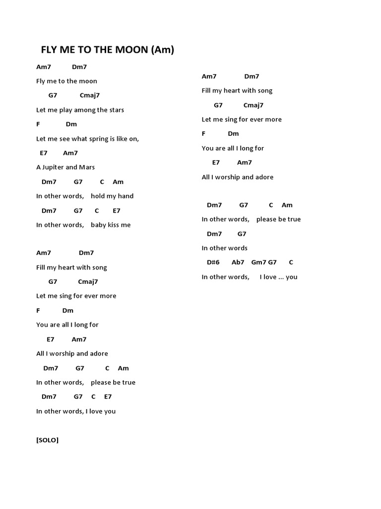 Fly Me To The Moon | PDF