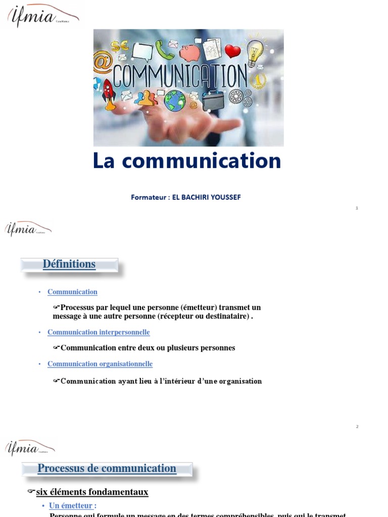Les Fondamentaux de la Communication | PDF | la communication ...