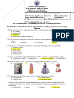 Physical Education and Health 12 Assessment Tools