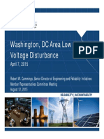 Washington DC Area Low Voltage Disturbance Root Cause