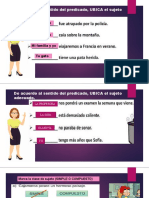 De Acuerdo Al Sentido Del Predicado, UBICA El Sujeto Adecuado