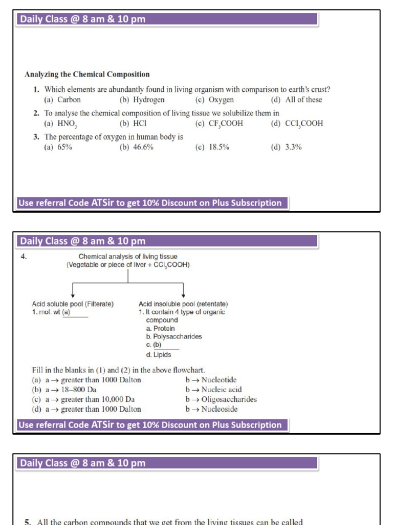 ? BIOMOLECULES NCERT MCQS ? ? by Garima Goel Ma'am PDF