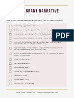 Standard Grant Narrative Checklist
