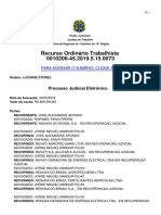 Recurso Ordinário Trabalhista 0010206-45.2019.5.15.0073: Processo Judicial Eletrônico