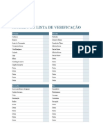 Check-List de Casamentos