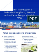 Módulo 5 - Introducción A Auditorías Energéticas, Sistemas de Gestión de Energía y Modelo ESCO