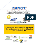 Esprit Certification Onduleurs PV de Cembre 2011