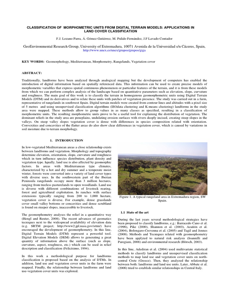 Digital Terrain Models for Land Cover Classification | PDF | Topography ...