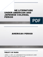 Philippine Literature Under American and Japanese Colonial Period