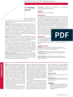 The PHQ-9 Works Well As A Screening But Not Diagnostic Instrument For Depressive Disorder