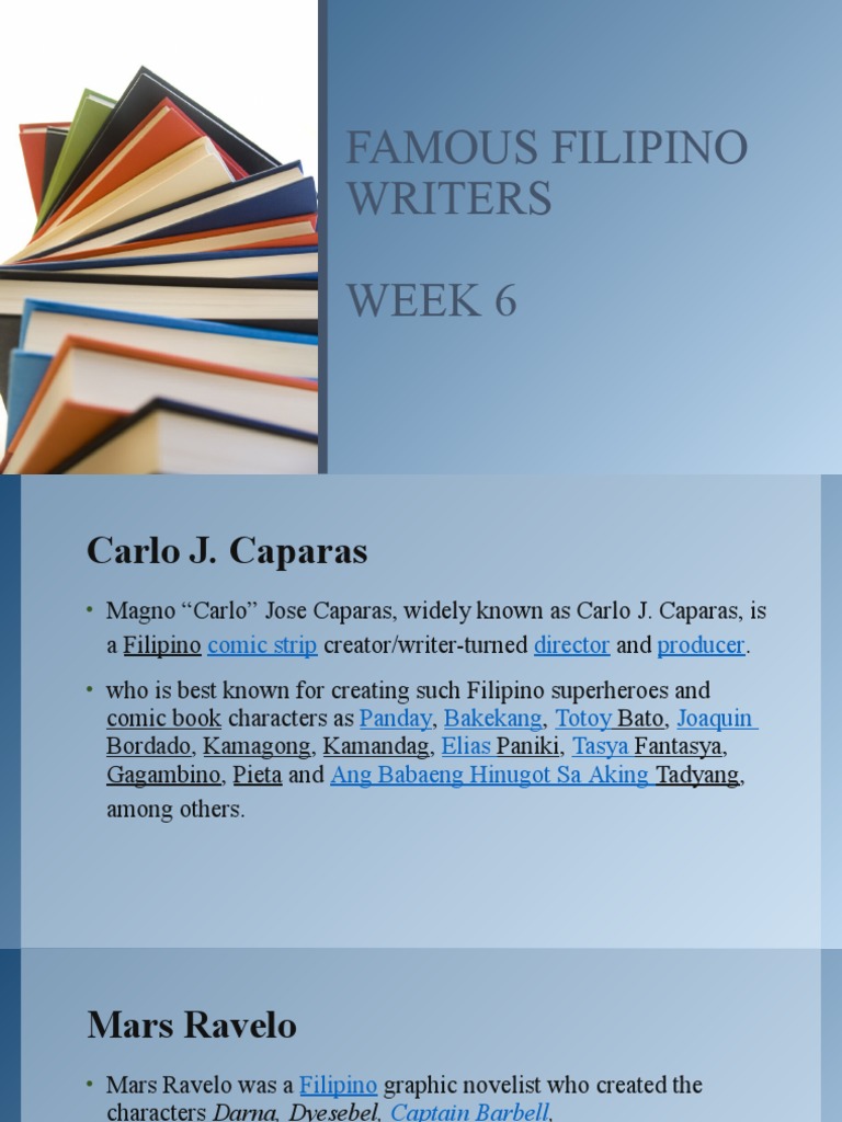 Famous Filipino Writers And Their Works