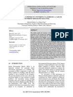 Indoor Thermal Comfort in University Classroom A Case of Universiti Teknologi Malaysia