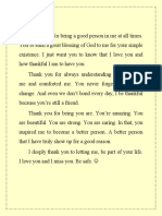 Appreciation Letter