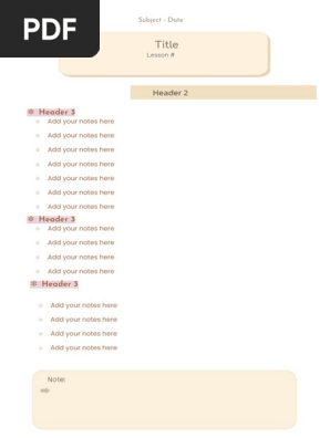 Aesthetic gdocs notes template (updated)