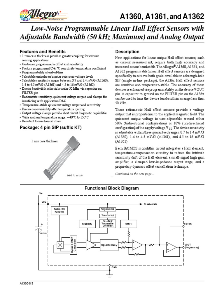 LowNoise Programmable Linear Hall Effect Sensors With Adjustable