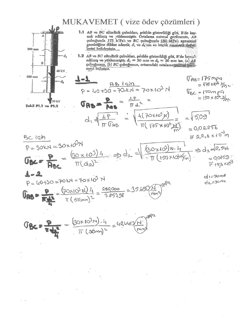 Sdu Mukavemet Vize Odev Cozumleri Pdf