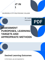 Lesson 2 Assessment Purposes