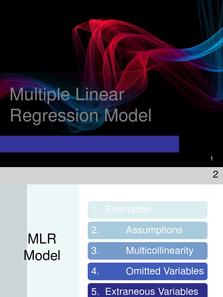 Multiple Linear Regression Model | PDF | Multicollinearity | Errors And ...