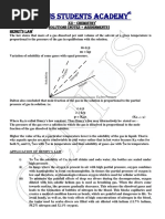 HENRY'S LAW (SOLUTIONS) & Assignments